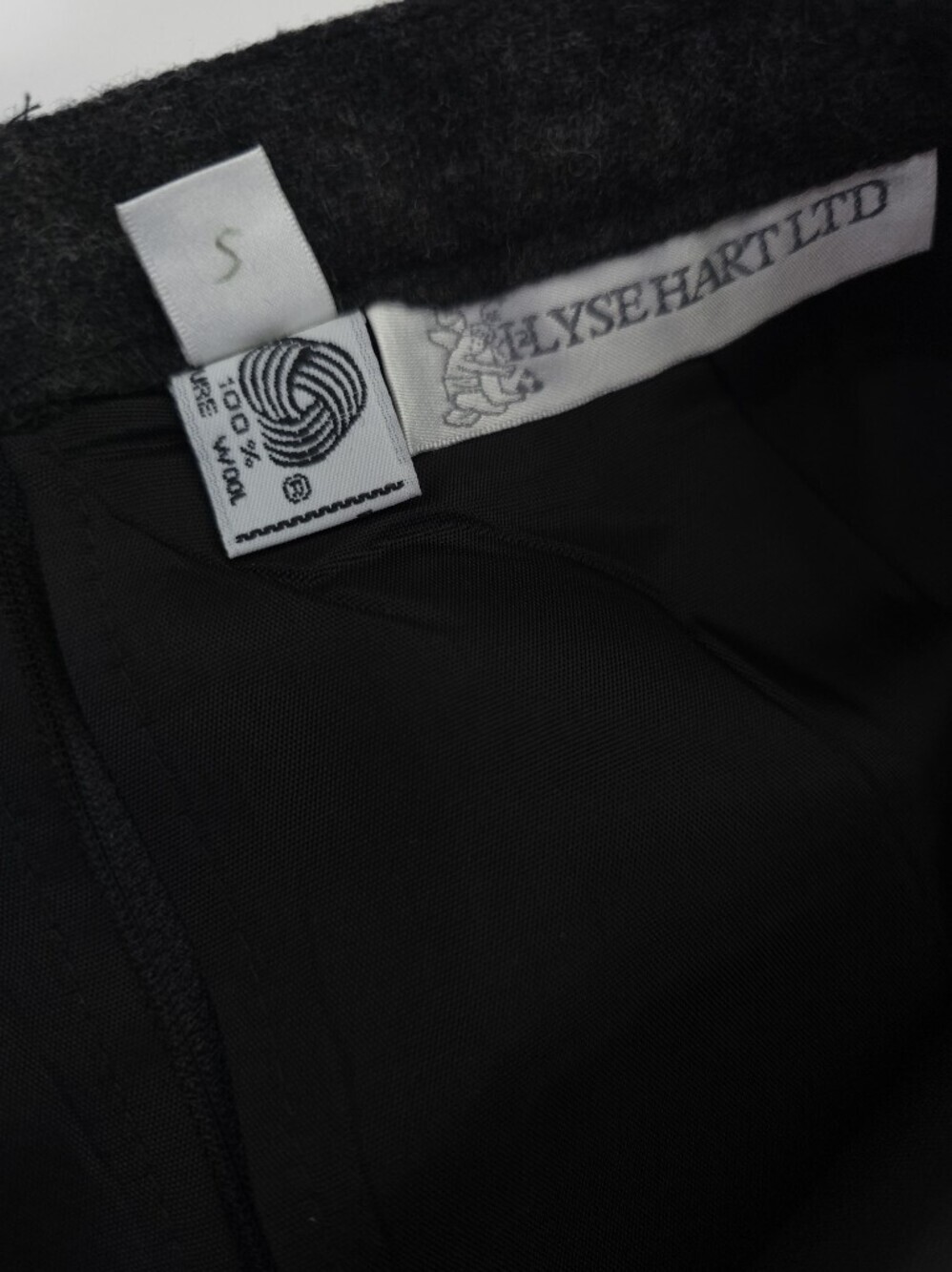 Classic Wool Long Black Pencil Skirt Sz 12 - Picture 5 of 11